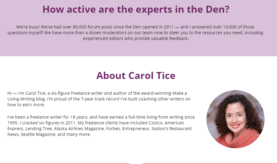 Carol tice den founder