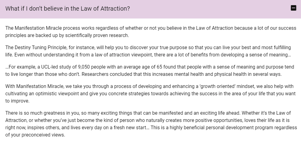 What if I don't believe in the law of attraction