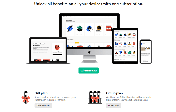 Brilliant subscription details